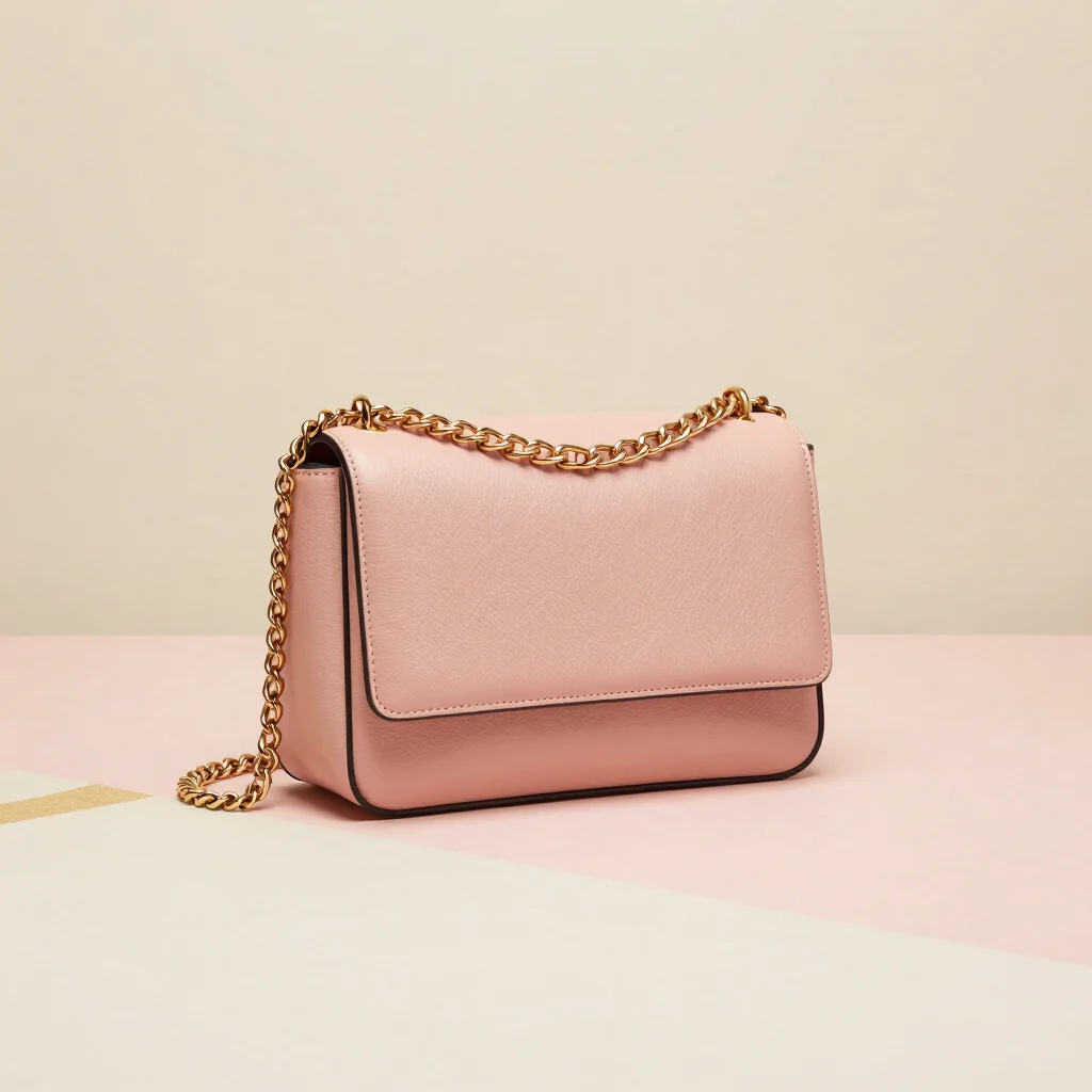 Blush Feather Vegan Leather Crossbody